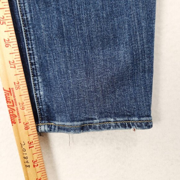 Silver Jeans Womens 32 Blue Mid Rise Boyfriend Dark Wash Stretch Casual Denim - Picture 5 of 12